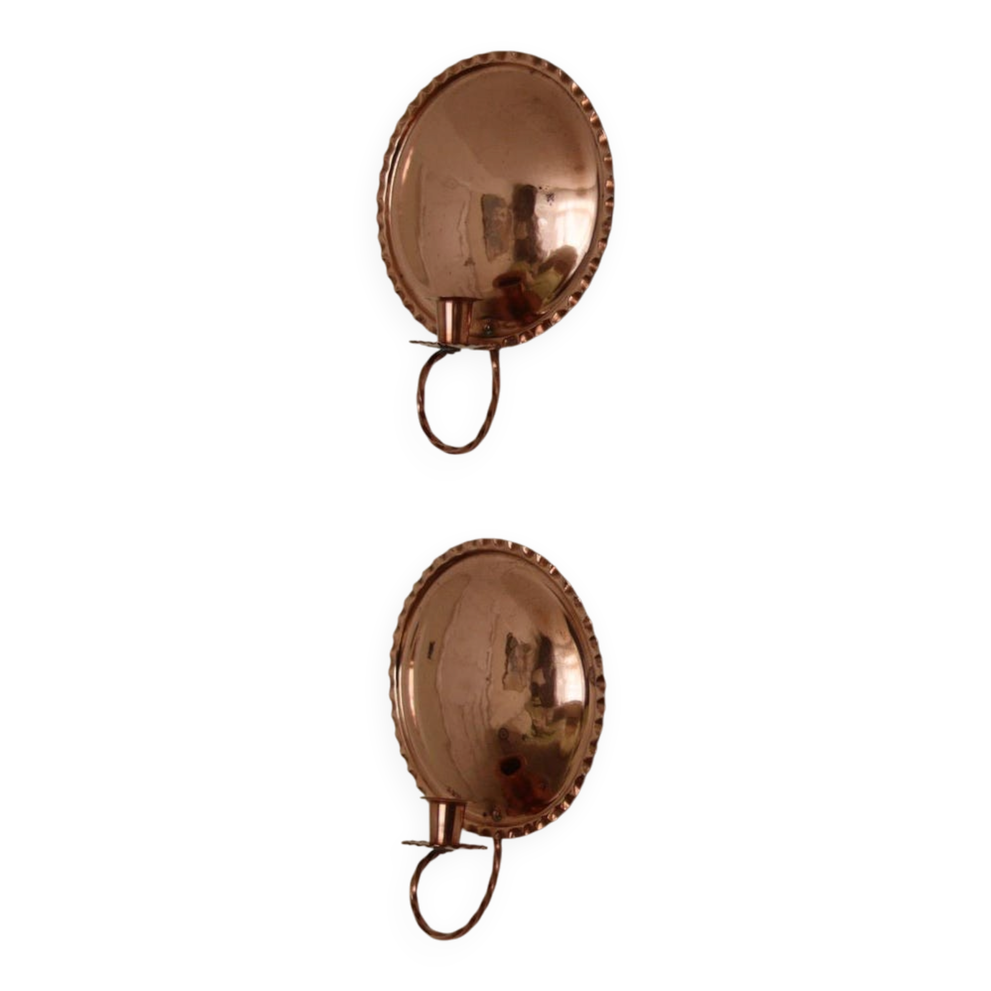 Pair of Vintage Swedish Copper Sconce - 1978