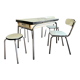 Formica and chrome extension table 2 stools 2 chairs