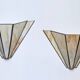 Pair of Art Deco glass paste wall lights