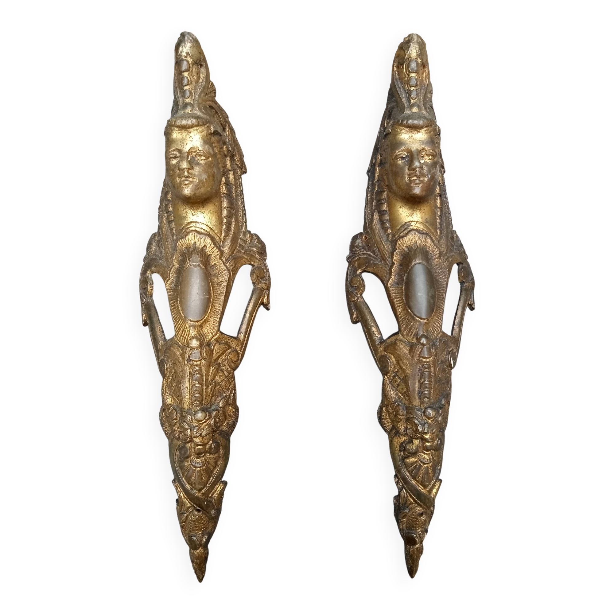 2 bronze ornaments for 19th-century furniture