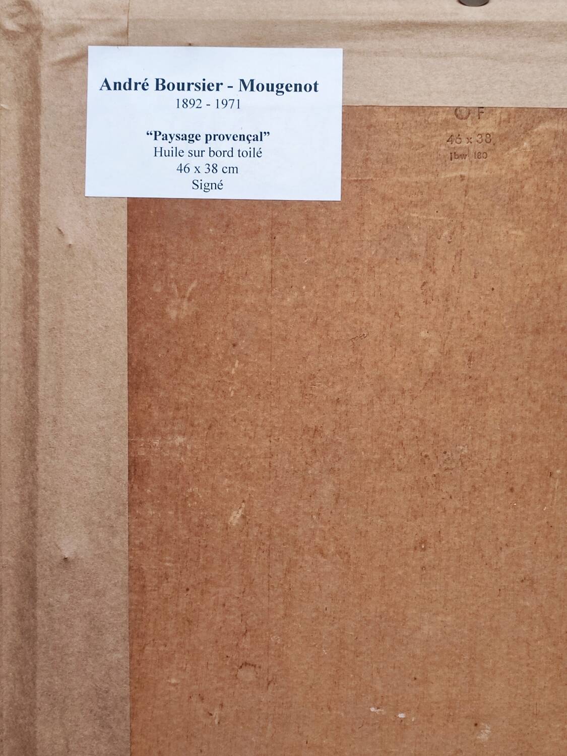 Peinture à l'huile d'André Boursier - Mougenot