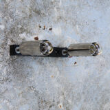 Wall sconce with two chrome lights from the 70s