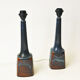 Danish ceramic tablelamp pair Burgundia by Søholm Keramik, Bornholm 1970s