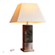 Vintage table lamp – marble and chrome metal base