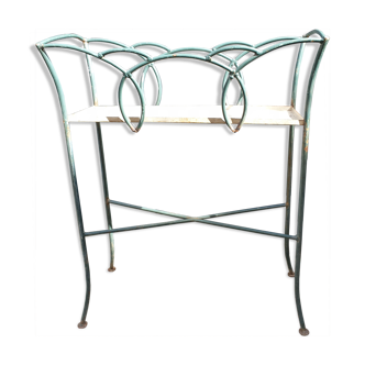 Old wrought iron planter early XXth removable metal tray