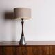 Swedish table lamp in Aluminum, Rosewood and Bakelite by Bergboms 1960.