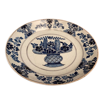 Assiette porcelaine Delft XVIIIe Adriaen Kocks