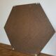 Miroir hexagonal bizeauté vintage 1970 78x68 cm