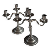Pewter candlesticks