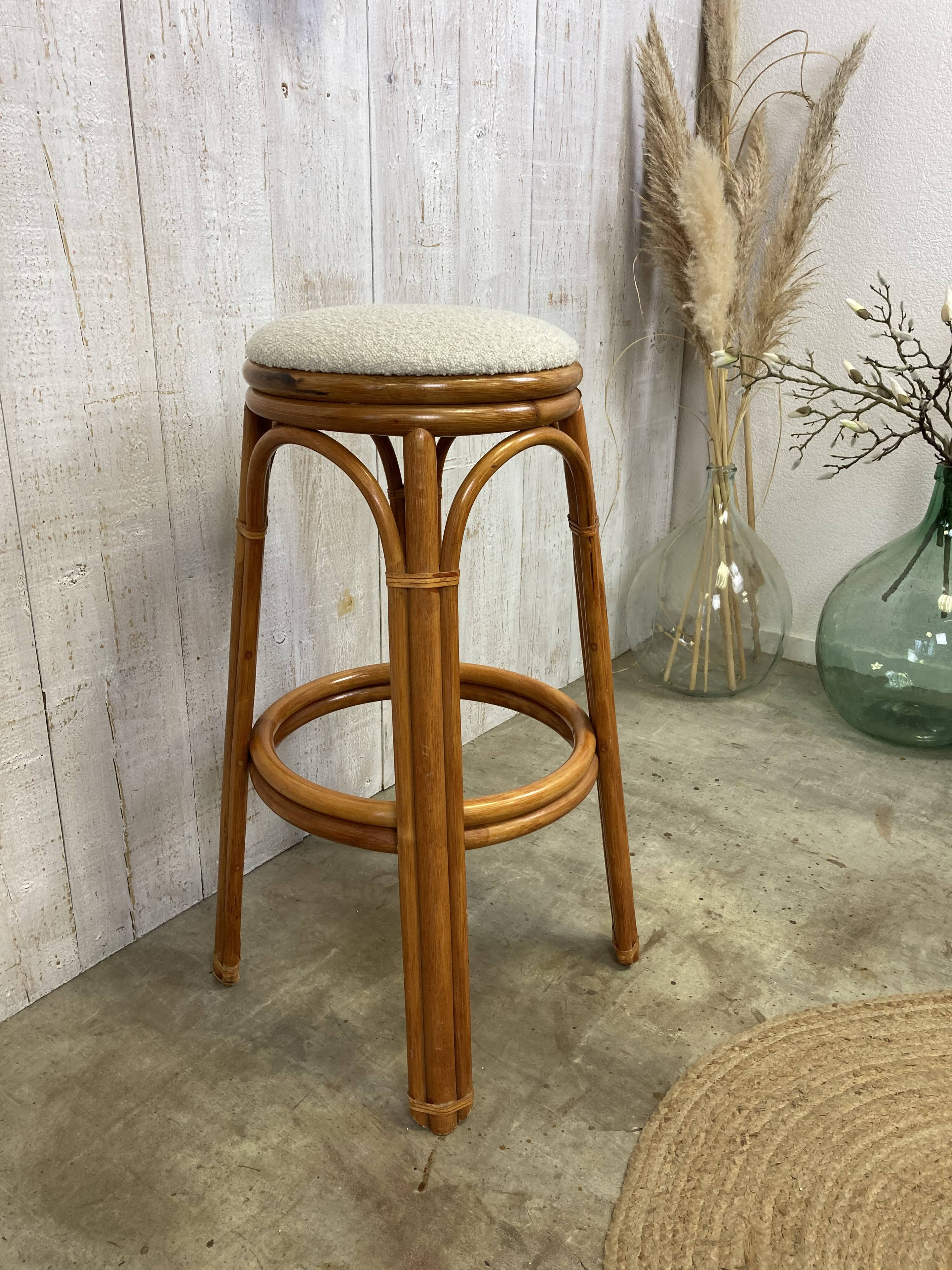 Rattan bar stool