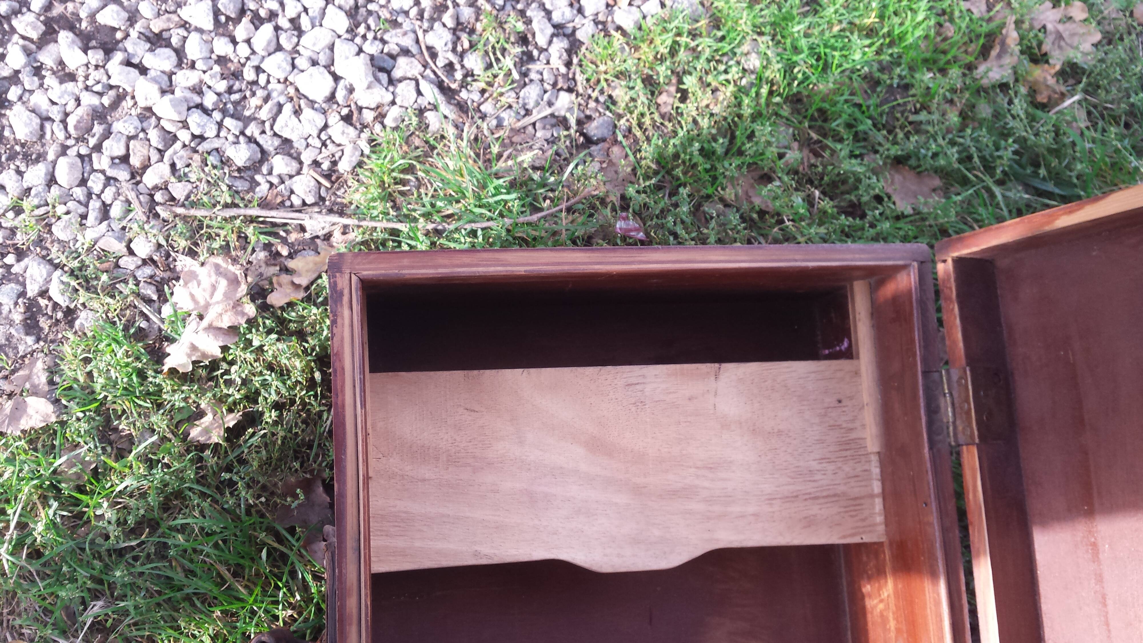 suitcase, wooden trunk