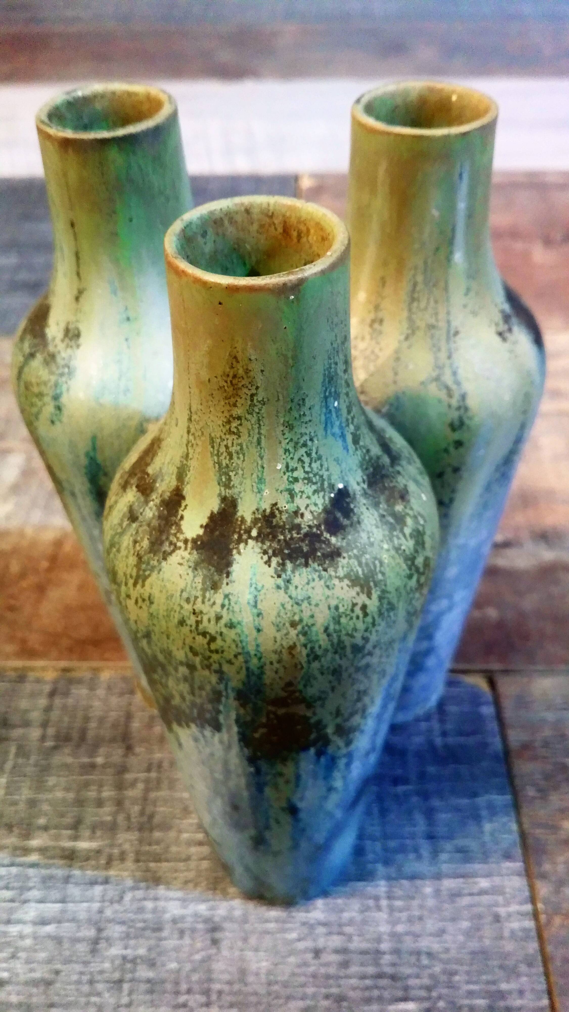Vase triptyque Denbac 1930s