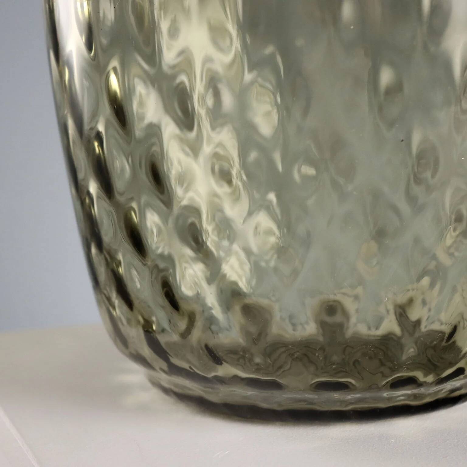 Vintage smoked glass vase, Murano manufacture, Italy, 1960s.
