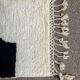 Handmade Moroccan rug white-black 200cm x 300cm