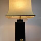 Lampe pagode noir et or 1970