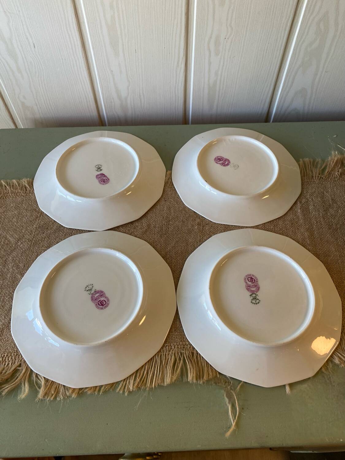 Assiettes à dessert haviland et le tanneur