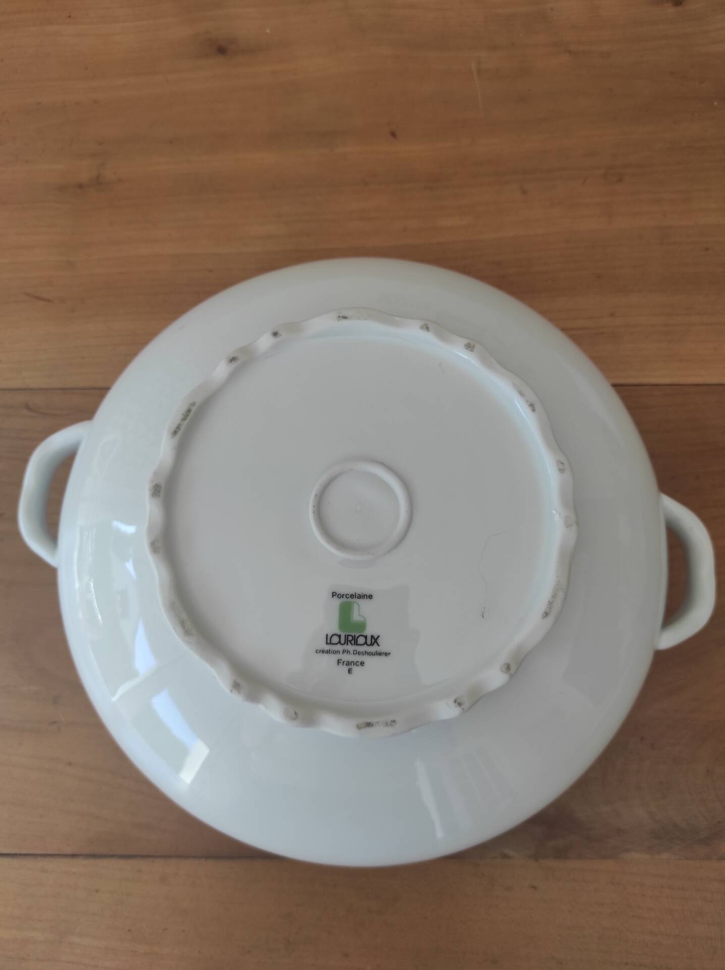 Vegetable soup tureen porcelain Ph. Deshoulière California series decoration