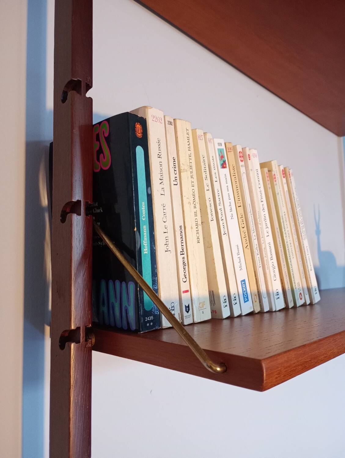 Ergo wall-mounted teak shelves, Vintage Scandinavian 1960s