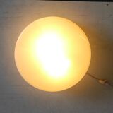 Bauhaus style ceiling or wall light in opaline glass - mid-20th century