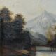 Huile sur toile Maison en bord de rivière