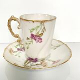 Set of 7 Porcelain Cups and Saucers | Elegant Floral Decor