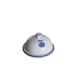 Small vintage white earthenware butter bell – Blue apple motif
