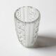 Vintage Clear Pressed Glass Vase / Bohemia Glass / 1950s