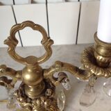 Pair of ancient bronze girandoles, circa 1900.