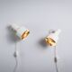 Pair of adjustable wall lamps designed by Per Sundstedt for Kosta Lampan