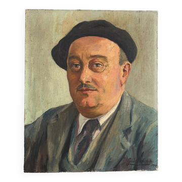 Old portrait signed Géo Lachaux from 1941