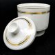 Mid-century modern sugar bowl, ivory ceramic, Ćmielów, Poland, 1960s