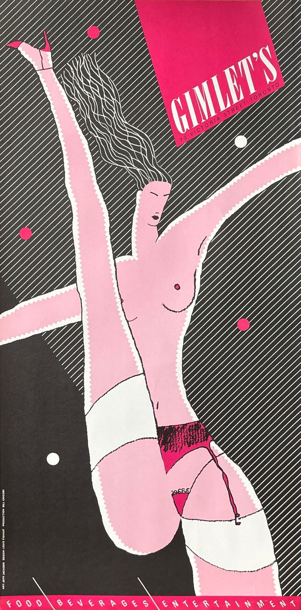 Vintage Poster Gimlet's Cabaret Toronto Canada