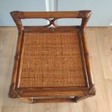 Vintage rattan bedside table