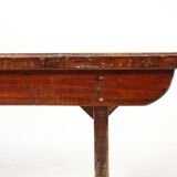 Banc rustique français en chêne brun, vers 1900