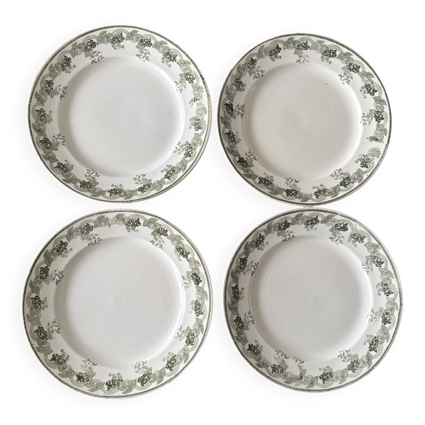 Set de 4 assiettes plates Terre de Fer Moulin des Loups et hamage Viol