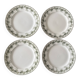 Set of 4 flat plates Terre de Fer Moulin des Loups and hamage Viol
