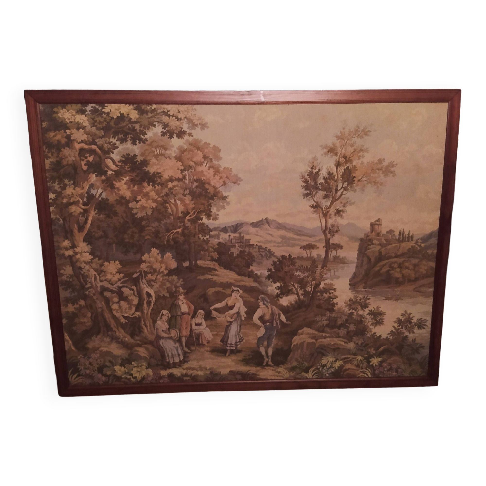 Large framed tapestry Gobelins JP PARIS