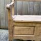 Farmhouse bench with chest in antique solid walnut