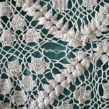 Large vintage handmade crochet bedspread