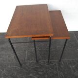 Vintage wooden nesting tables