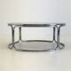 Space Age Coffee Table with Smoked Glass and Chrome