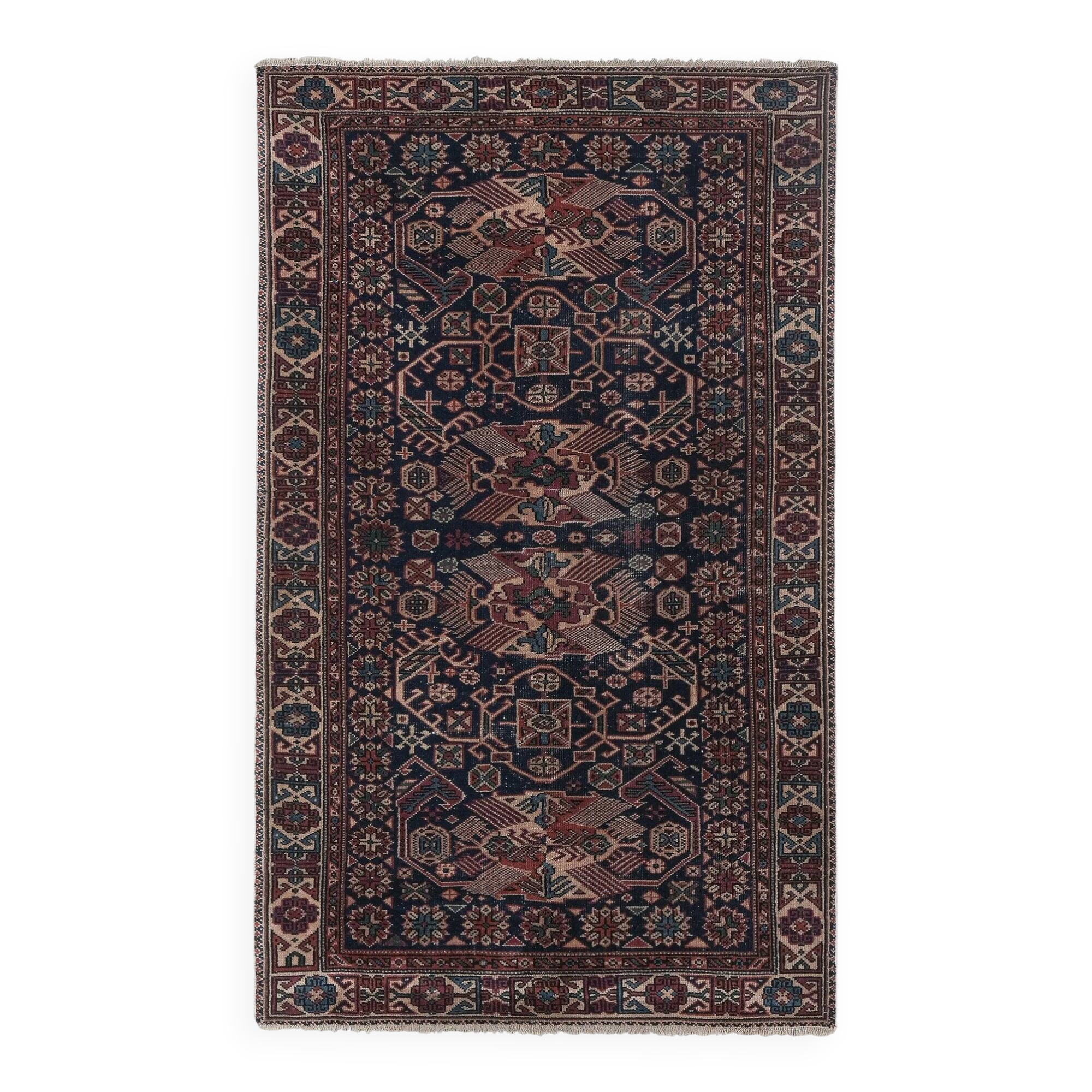 Vintage Turkish handmade rug 120x201 cm