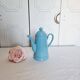 Vintage blue porcelain coffee pot