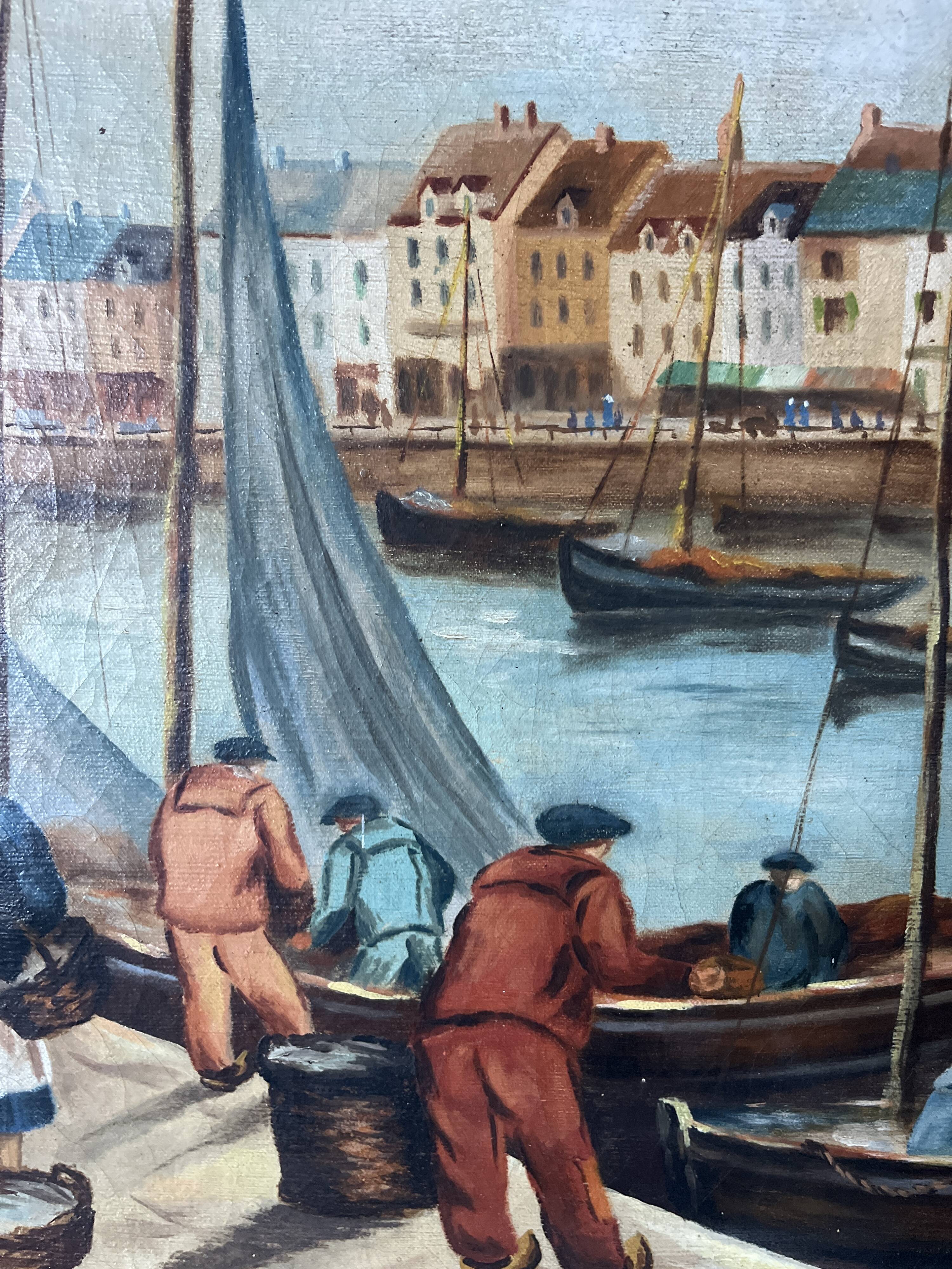 Old marine painting signed