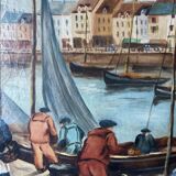 Old marine painting signed