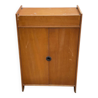 Armoire de rangement chaussures commode scandinave en bois 1960