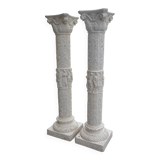Two old plaster columns