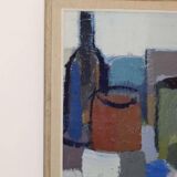 Mid-century original swedish oil on canvas "still life" by gösta falck