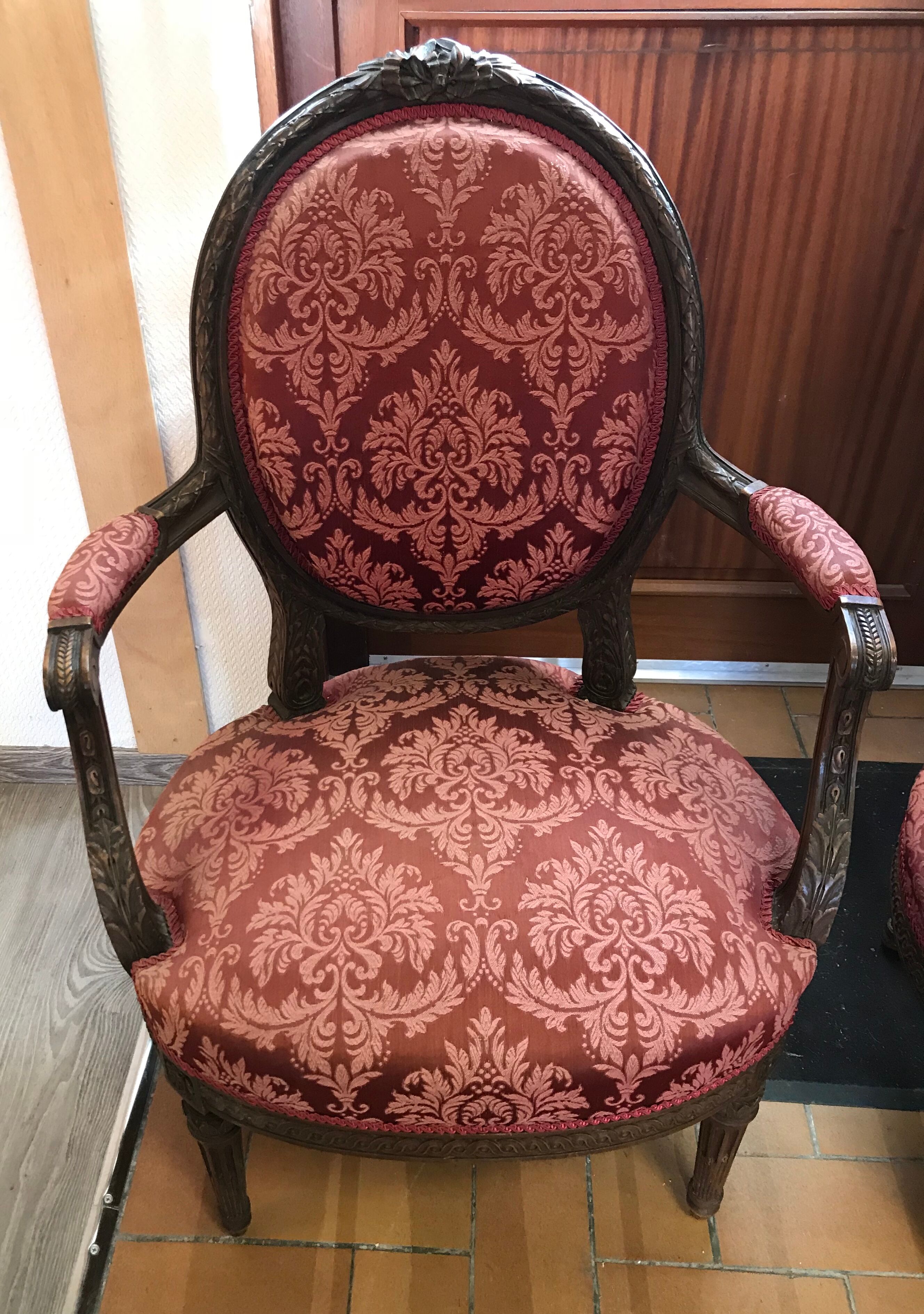 Duo of old armchairs