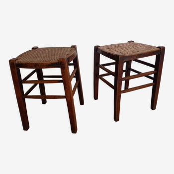 Pair of mulched stools 30s